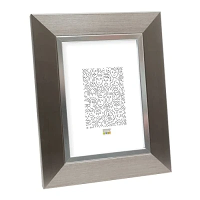 Afbeelding van Deknudt Frames fotolijst S41ND1 zilver met zilverbies 20x30 cm
