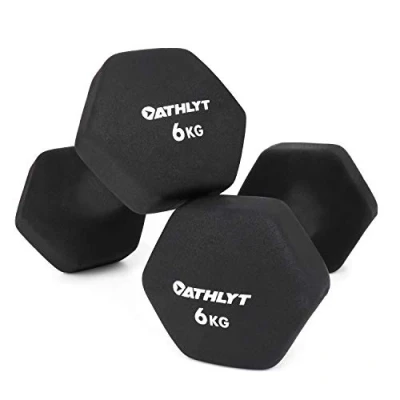 Afbeelding van Athlyt Neopreen haltergewichten, 2 x 6 kg, zwart