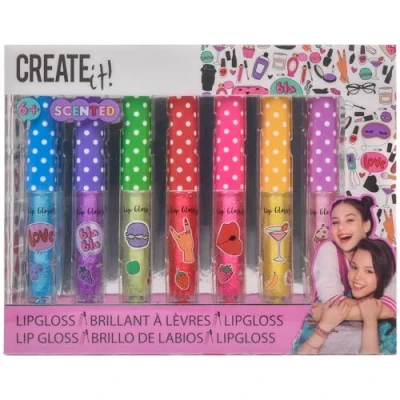 Afbeelding van Create It Lipgloss met glitter &amp; geur 7 st (1 Set)