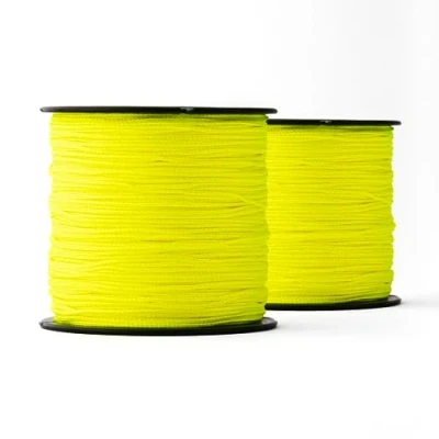 Afbeelding van SNURO nylontouw (1mm, 2 x 100M, fluogeel) robuust gevlochten fluorescerend touw van polyamide voor elke toepassing weerbestendig en o.a. ideaal metsel vloerderswerken, tuinaanleg enz.