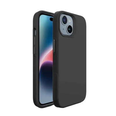 Afbeelding van JT Berlin BackCase Pankow Safe Silicone Case geschikt voor Apple iPhone 15 [valbescherming volgens Amerikaanse militaire standaard, draadloos opladen (Qi), camera en schermbescherming] zwart