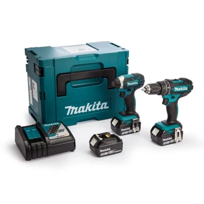 Afbeelding van Makita DLX2131JX1 18V Li ion accu klopboor /schroefmachine (DHP482) &amp; slagschroevendraaier (DTD152) combiset (3x 3.0Ah accu) in Mbox