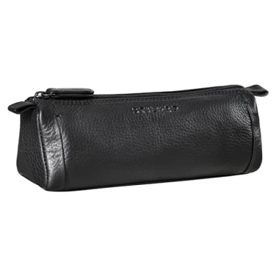 Afbeelding van STILORD &#039;Freddie&#039; Lederen Pennenzak Vintage voor Mannen Vrouwen Potloodetui Bureau Organizer Etui Pennenzakje Schrijfetui in Echt Leer, Kleur:zwart