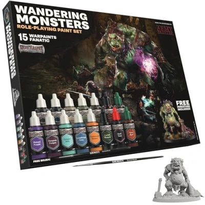 Afbeelding van The Army Painter, GameMaster: Wandering Monsters rollenspel verfset, 15 x 18 ml fanatische acrylverf, incl. metallics, wassen, primer, 1 penseel en gratis miniatuur voor Warhammer &amp; Dnd