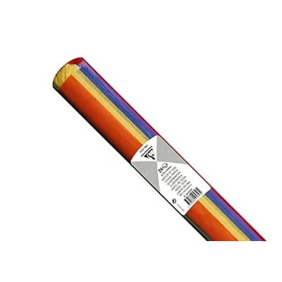 Afbeelding van Clairefontaine Ref 394099C Tissue Paper Roll (24 vellen) 50 x 75cm formaat vellen, 18gsm materiaal Geschikt voor het inpakken, kaarten maken en knutselen Verschillende kleuren