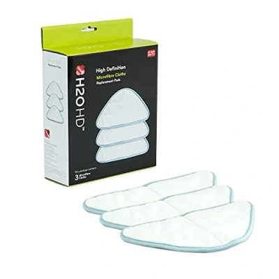 Afbeelding van H2O HD Microvezel Doek Pack Set van 3 Vervangende Reinigingspads voor Stoomreinigers Optimaliseer uw reinigingskracht met pads die speciaal zijn ontworpen H20 Steam Mop…