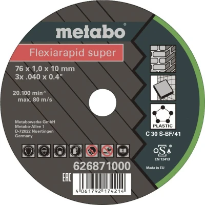 Afbeelding van Metabo Doorslijpschijven 5 Stuks &quot;Flexiarapid Super&quot; Universeel 626871000