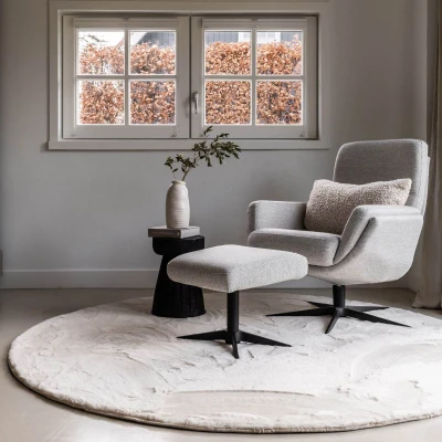 Afbeelding van Zacht Hoogpolig Vloerkleed Lux Creme Interieur05