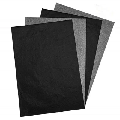 Afbeelding van 100 vellen A4 Carbon Transfer Papier Koolstof Kopie Tracing voor Hout, Papier, Doek en Andere Kunst Oppervlakken Zwart