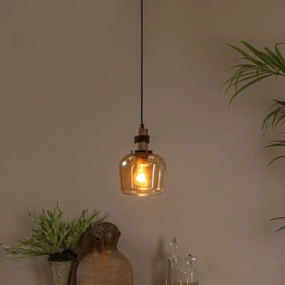 Afbeelding van Lucide ILONA Hanglamp Ø 18 cm 1xE27 Amber