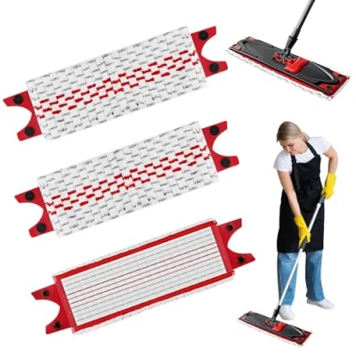 Afbeelding van vervangende hoezen voor Vileda UltraMax/UltraMat vloerwissers, 3 stuks dweilmop, overtrek microvezel wisserovertrek vlekken op de vloer, geschikt