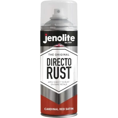 Afbeelding van JENOLITE Directorust Satijnverf KARDINAAL ROOD Multi oppervlak Hout, metaal, kunststof, keramiek en verroeste oppervlakken 400 ml RAL 3001