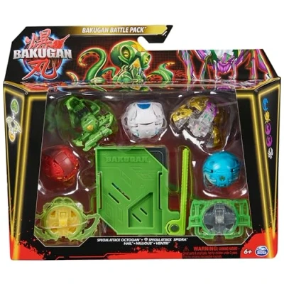 Afbeelding van Bakugan Battle 5 Pack Special Attack Octogan x Spidra Hail Nillious Ventri actiefiguren Tol