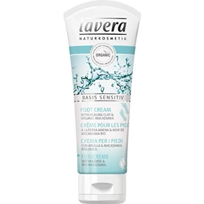 Afbeelding van Lavera Basis Sensitiv voetcreme/creme pieds EN FR IT DE (75 ml)