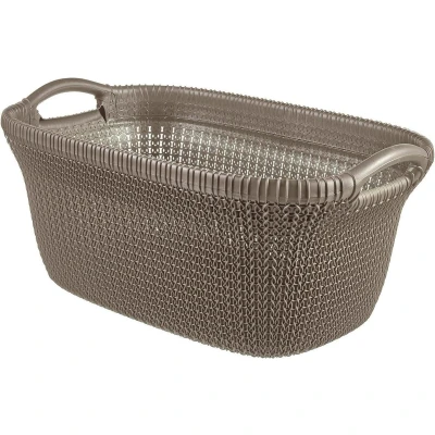 Afbeelding van Wasmand Knit 40 L metallic bruin