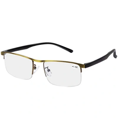 Afbeelding van Progressieve Multifocus Computer Leesbril Blauw Licht Blokkerende Titanium Legering Buigbare Multifocale Lezers Multi Focus Geen Lijn Brillen Eyewear Anti Glare Oogbelasting Ultralight voor Mannen en