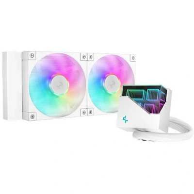Afbeelding van DeepCool LT240 Processor Alles in één vloeistofkoeler 12 cm Wit 1 stuk(s)
