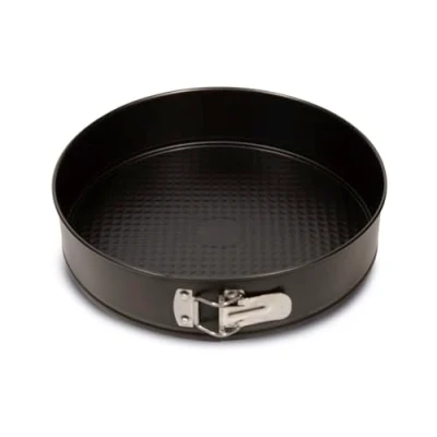 Afbeelding van FORMEGOLOSE, 1 bodem vouwcakevorm 22 cm, staal, dubbellaags anti aanbaklaag, kleur zwart