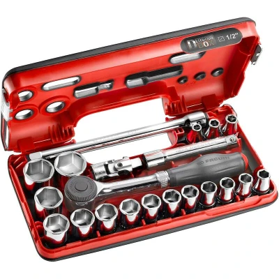 Afbeelding van Facom 21 delige compacte doos 1/2&quot; 6 kant met ratel draaiend heft S.360DBOX1