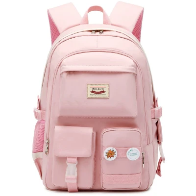 Afbeelding van Schoolrugzak voor meisjes, laptoprugzak, schattige boekentas, collegerugzak, reisrugzak tieners, meisjes en studenten, roze