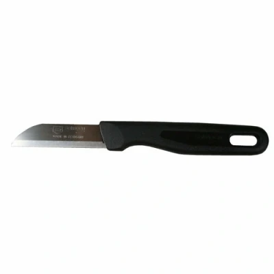 Afbeelding van Solingen Schilmesje RVS Glad 16 cm met Ophangoog Zwart
