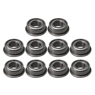 Afbeelding van BQLZR Zilveren MF105ZZ Mini Kogellagers Dubbel Afgeschermde Flens 5x10x4mm Pack van 10