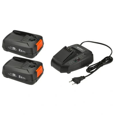 Afbeelding van Accu met oplader Power For All (2 accu’s, 18V, 2500 mAh, LED display, Snelladen)