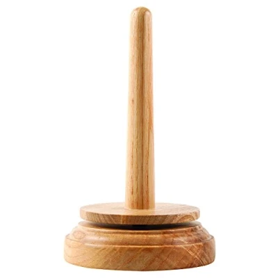 Afbeelding van Groves Houder voor spingaren en draad van hout, bruin, 9,5 x 16 cm