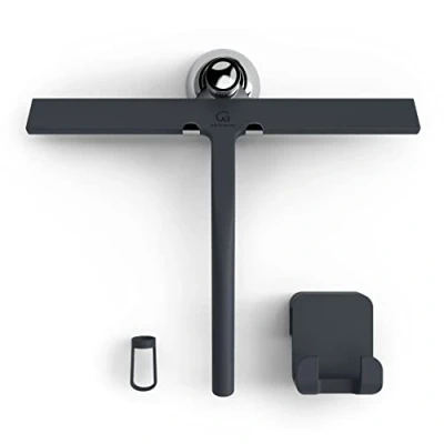 Afbeelding van Blumfeldt Blaze douchewisser ruitentrekker vloertrekker raamtrekker ramenwisser 28 cm met 3 houders siliconen roestvrijstalen kern ergonomisch anti slip modern design