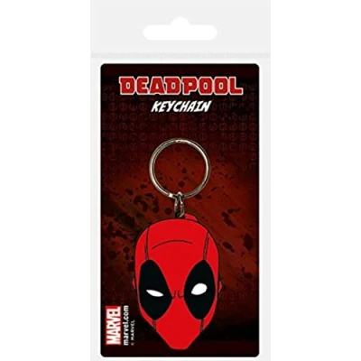 Afbeelding van Marvel Deadpool Face Rubberen Sleutelhanger