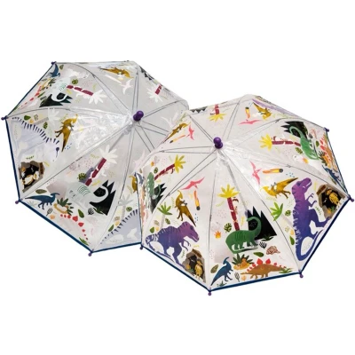 Afbeelding van Floss &amp; Rock Paraplu, Dinosaurus 66 cm x Ø 60 Verandert van kleur