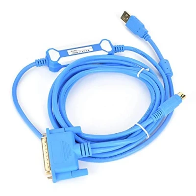 Afbeelding van PLC programmeerkabel, blauw USB SC09 puur koperen datakabel downloadlijn voor Mitsubishi 3 meter