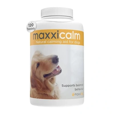Afbeelding van maxxipaws maxxicalm Natuurlijk Kalmerend Middel voor Honden, Geen Slaapmiddel Met Gids Gedragstraining 120 Lekkere Tabletten Honden