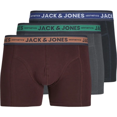 Afbeelding van JACK&amp;JONES ADDITIONALS JACDANIEL SOLID TRUNKS 3 PACK Heren Onderbroek Maat M