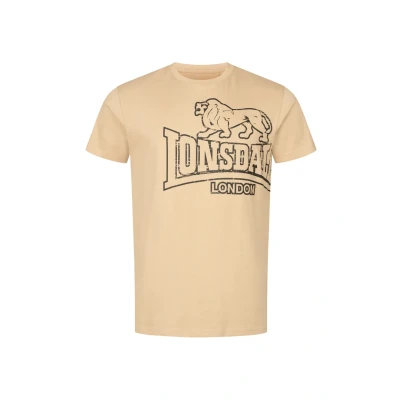 Afbeelding van Lonsdale Normale Passform Langsett Tshirt print, Heren, Maat: Large, Sand black