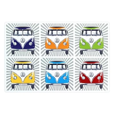 Afbeelding van BRISA VW Collection Volkswagen T1 Bus Transporter wasbare placemats (set van 4)