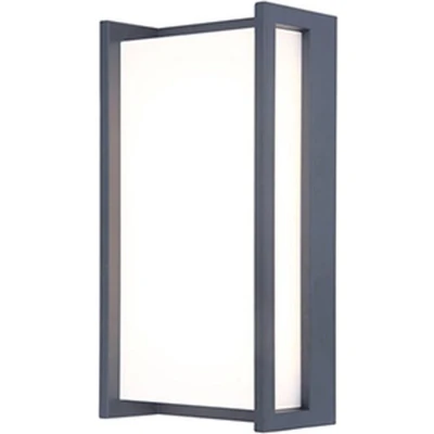 Afbeelding van LUTEC Qubo wandlamp voor buiten LED Donkergrijs