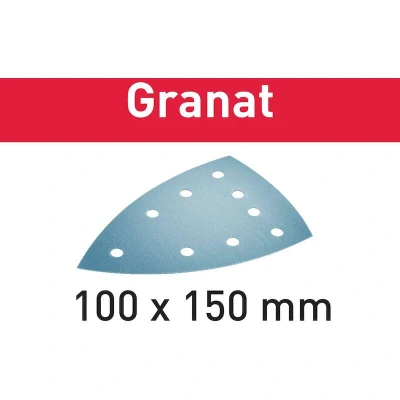 Afbeelding van Schuurblad delta 100x150mm Granat P100