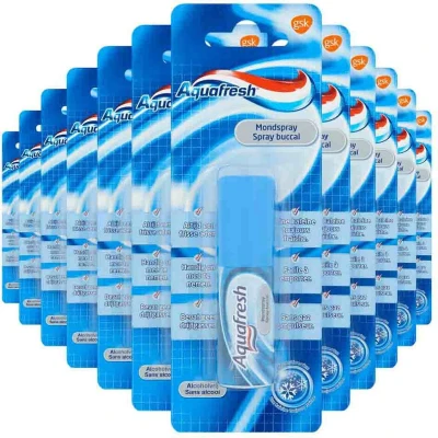 Afbeelding van 12er Pack Aquafresh Mondspray gegarandeerd frisse adem 15 ml