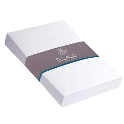 Afbeelding van Lalo 19101L een verpakking in folie met 25 enveloppen witte rubberen coating, 13,1 x 19 cm, 120 g, wit
