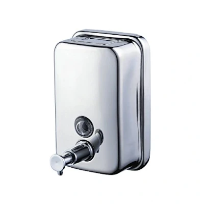 Afbeelding van Beelee Handmatige Roestvrij staal Vloeibare Zeep Dispenser Muur Opgezette Capaciteit 18oz/500ml, Chrome