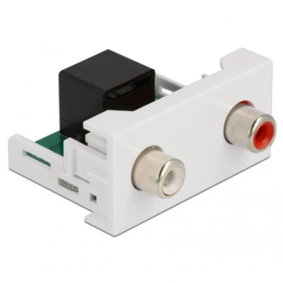 Afbeelding van Delock Easy 45 Module 2 x Cinch Socket naar RJ45 22,5 mm