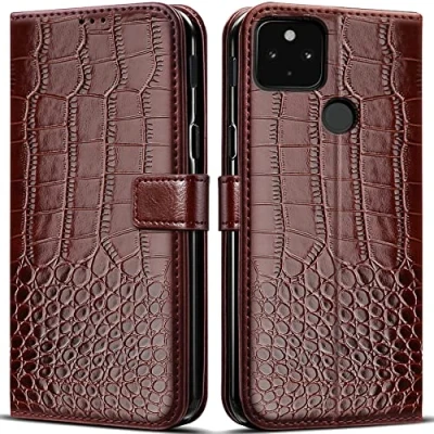 Afbeelding van Hoesje voor Google Pixel 5 Hoes,Standfunctie,Kaartenvak,Siliconen beschermhoes,klaphoes telefoonhoesje Case Cover 5(6&quot;)