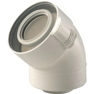 Afbeelding van UBBINK UBIFIT PP/KS BOCHT 45GR 80/125 WIT MET KLEMBAND