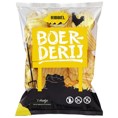 Afbeelding van Boerderij Chips Zeezout Ribbel 190 gr