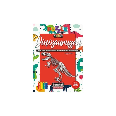 Afbeelding van Eureka 3D Puzzle Books Kleur en Puzzelboek Dinosaurussen