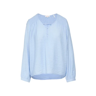 Afbeelding van s.Oliver Strukturierte MIT Vausschnitt Blouse, Dames, Maat: 44, Hellblau