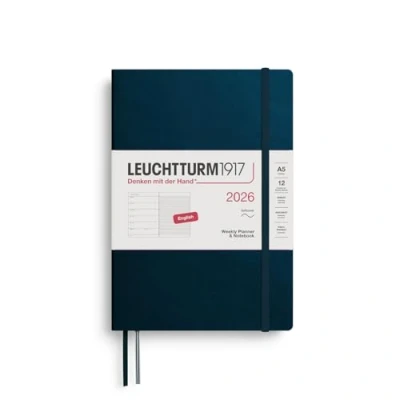 Afbeelding van Leuchtturm1917 Weekly Planner&amp;Notebook A5 12 maanden 2026 Softcover Deep Sea