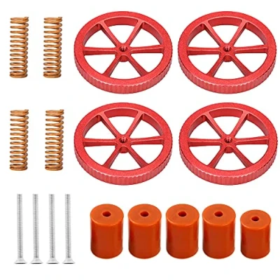 Afbeelding van BZ 3D Heatbed Leveling Kit,4Pcs Hand Twist Nut+4Pcs Hot Bed Die Springs 5Pcs Silicone Column Solid Mounts For Ender 3 V2/3/3 Pro/Ender 5. (Type 2)