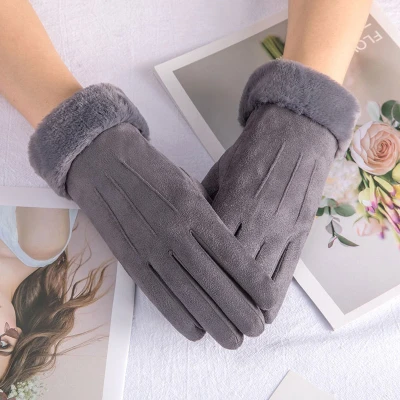 Afbeelding van Damesmode Touchscreen Handschoenen Grijs